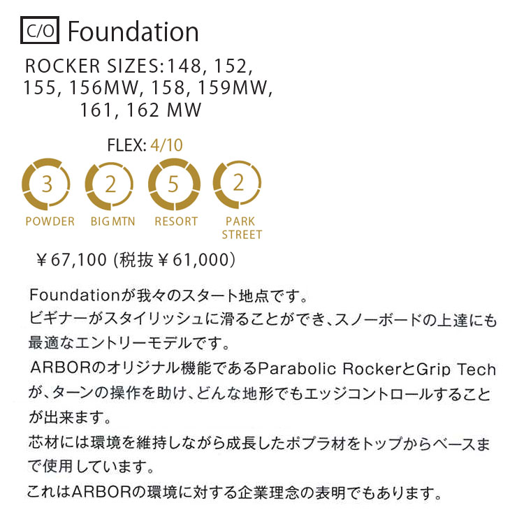 CAPiTA 22-23 ARBOR アーバー FOUNDATION ロッカー snow board