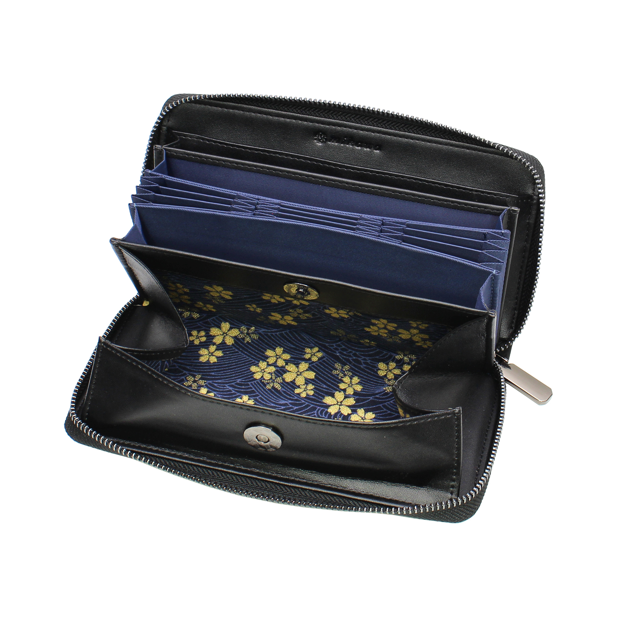 長財布 メンズ 本革 日本製 革 黒赤 ブランド カーボン 大容量 24枚