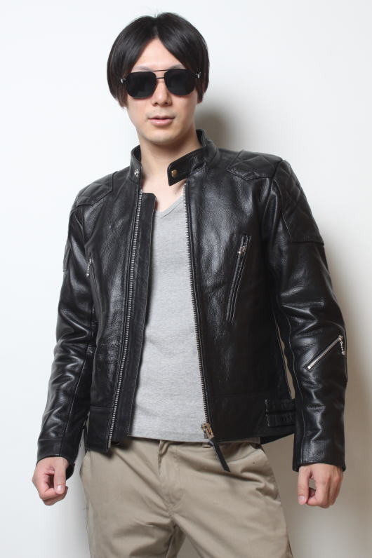 フリーダムレザー 革ジャン メンズ 本革 UK シングル ライダース