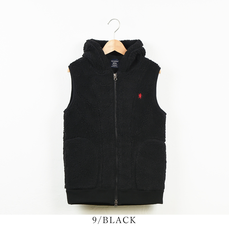 GYMPHLEX（ジムフレックス） ダブルジップ ボアベスト ボア パーカー