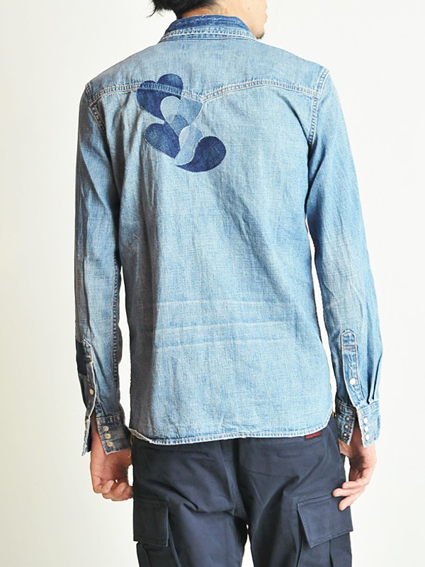 REMI RELIEF（レミ レリーフ） デニムウエスタンシャツ（スカル