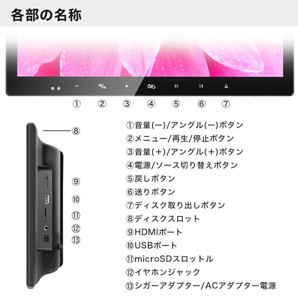 13.3インチDVD内蔵モニター | G-FACTORY