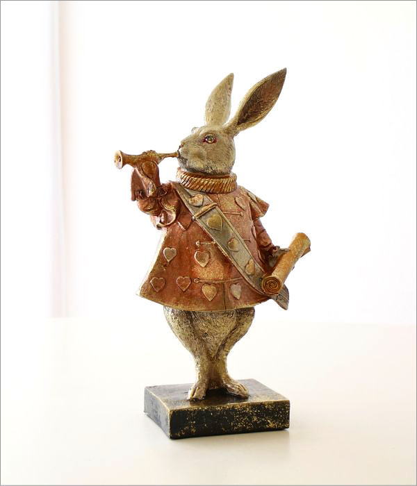 ウサギ うさぎ 置物 置き物 かわいい アンティーク インテリアオブジェ