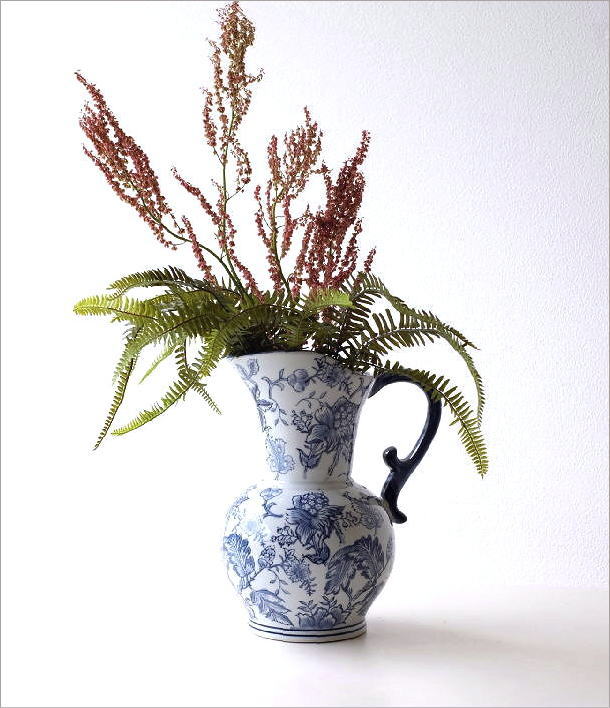 フラワーベース 花瓶 花びん 陶器 花器 おしゃれ シノワズリ モダン