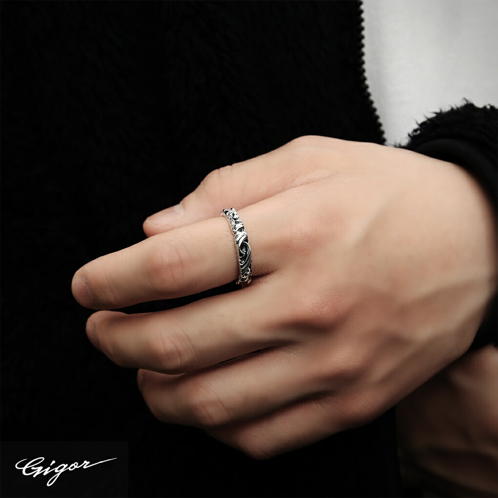 GIGOR（ジゴロウ） シルバー フレッジ リングS 7号〜25号 シンプル