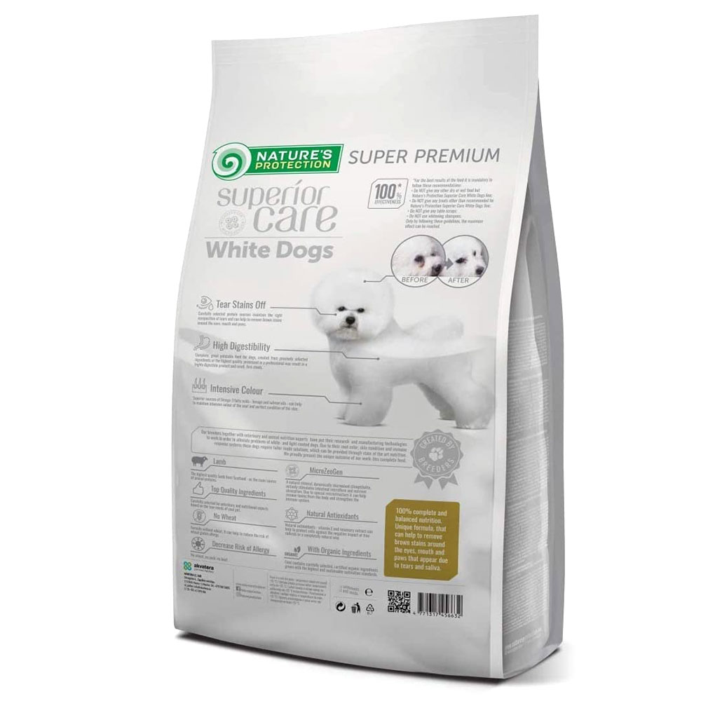 ネイチャーズプロテクション ホワイトドッグ 4kg ラム アダルト小粒 白