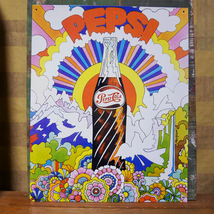 ブリキ看板 ペプシコーラ インテリア Pepsi アメリカン雑貨