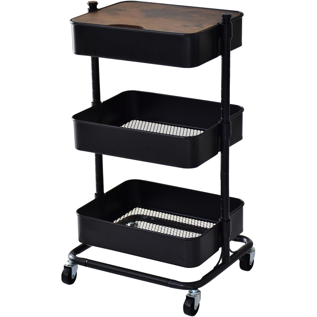 DORIS（ドリス） 天板付きワゴン キッチンワゴン 3段 キャスター付き