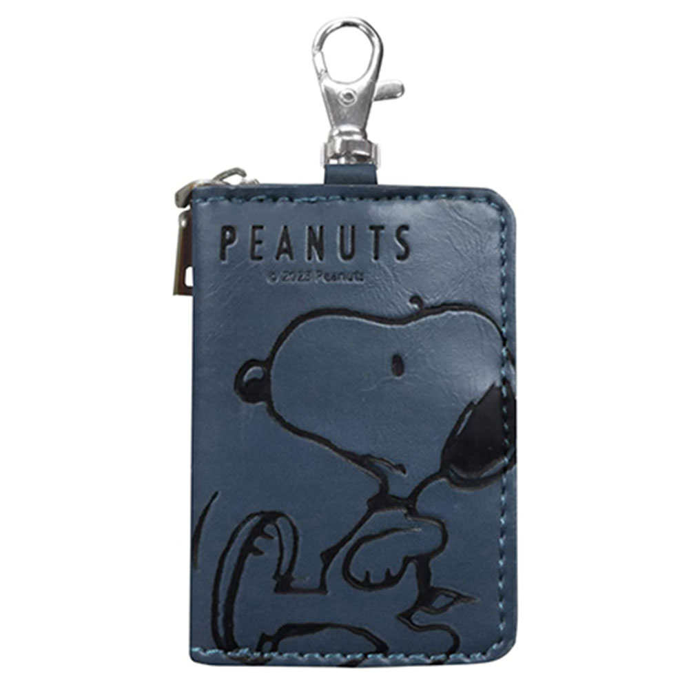 SNOOPY（スヌーピー） スマートキーケース レザー風 【レッド/ネイビー
