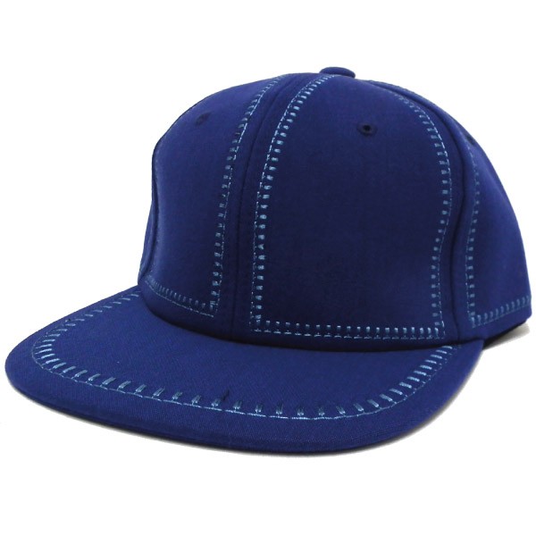 キャップ フラットバイザー 大きいサイズ メンズ 無地×ステッチ 55cm