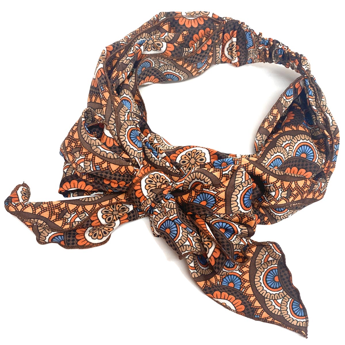 ターバン風 ヘアバンド 簡単 アレンジ自在 ロングリボン 幅広