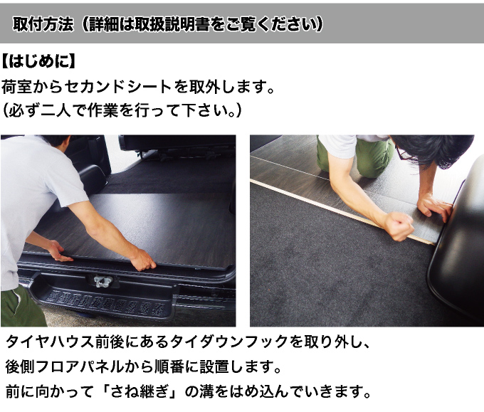 ハイエース ハイエース200系 標準DX3/6人用 床張りキット フルフロア