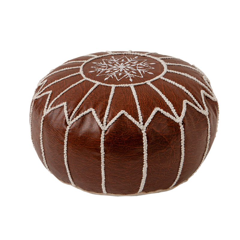 HAGiHARA（萩原） プフ クッション スツール 直径40cm 丸 円形 レザー