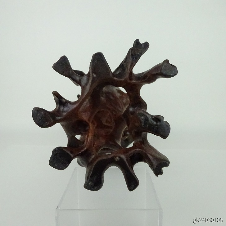 中古】花台 根卓 高さ 約 22.5cm 飾台 置き物台 花飾 木製 小品卓 盆栽