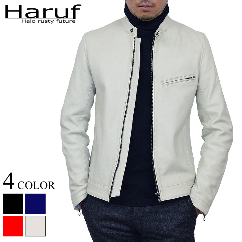 Haruf（ハルフ） レザージャケット シングルライダースジャケット 革