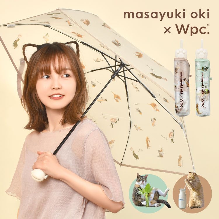 Wpc. 折りたたみ傘 wpc レディース ねこ 猫 雨傘 アンブレにゃん ミニ