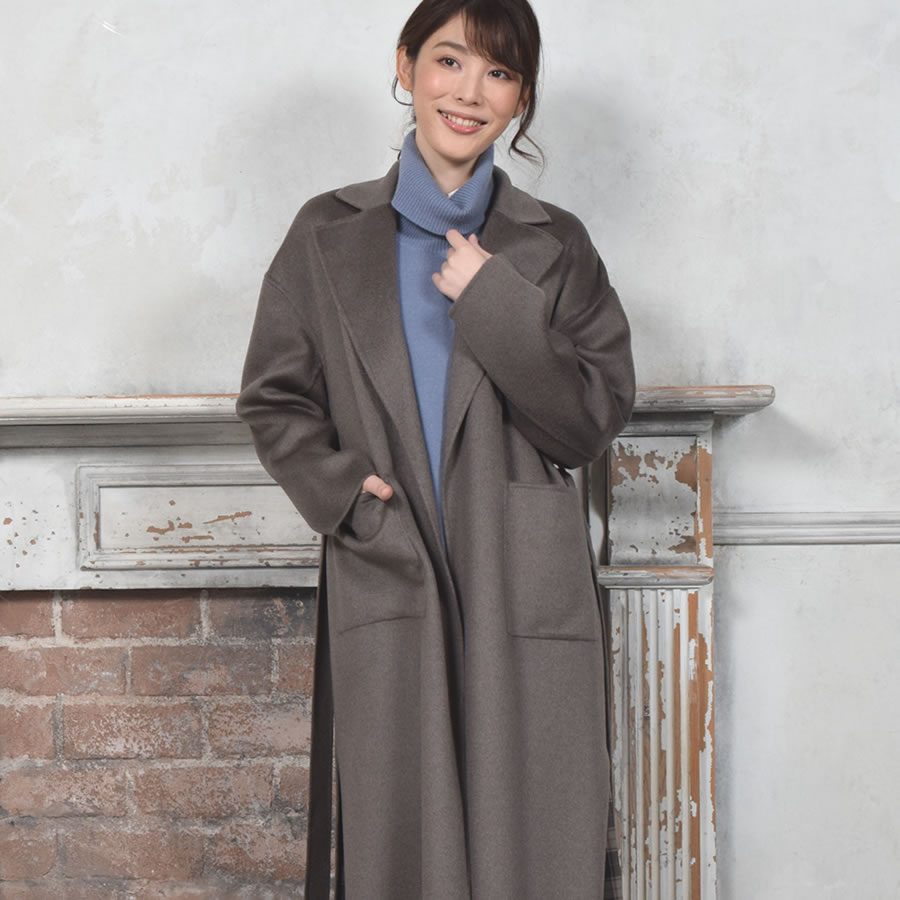 Merfirge 爆買 チェスターコート カシミヤ 100% ダブルフェイス サイド