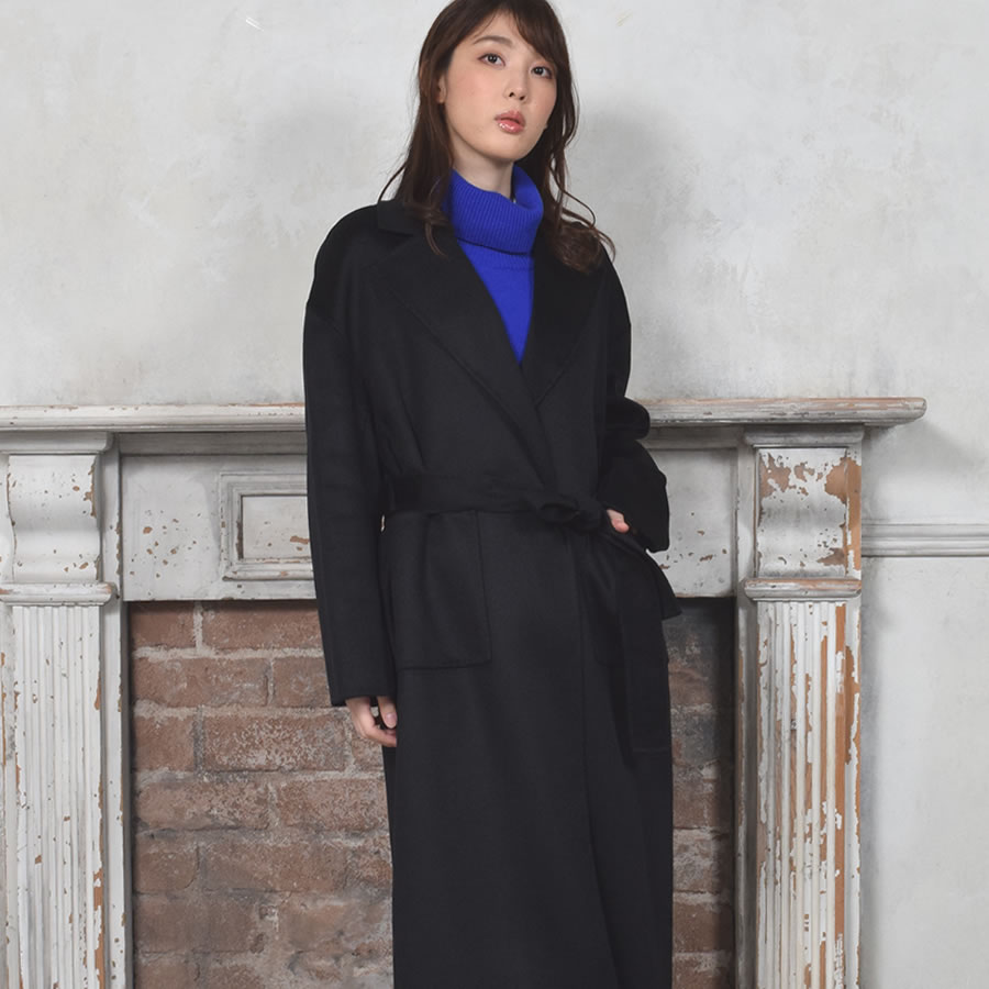 Merfirge 爆買 チェスターコート カシミヤ 100% ダブルフェイス サイド