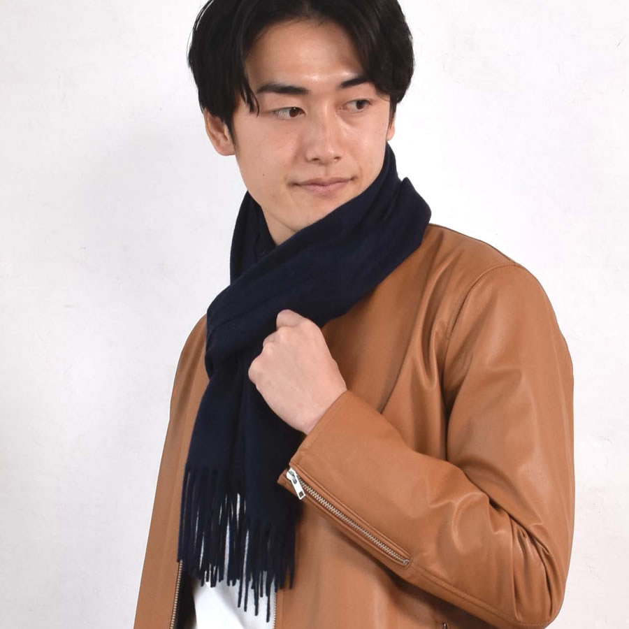 Merfirge 爆買 【名入れ刺繍可】メンズマフラー カシミヤマフラー