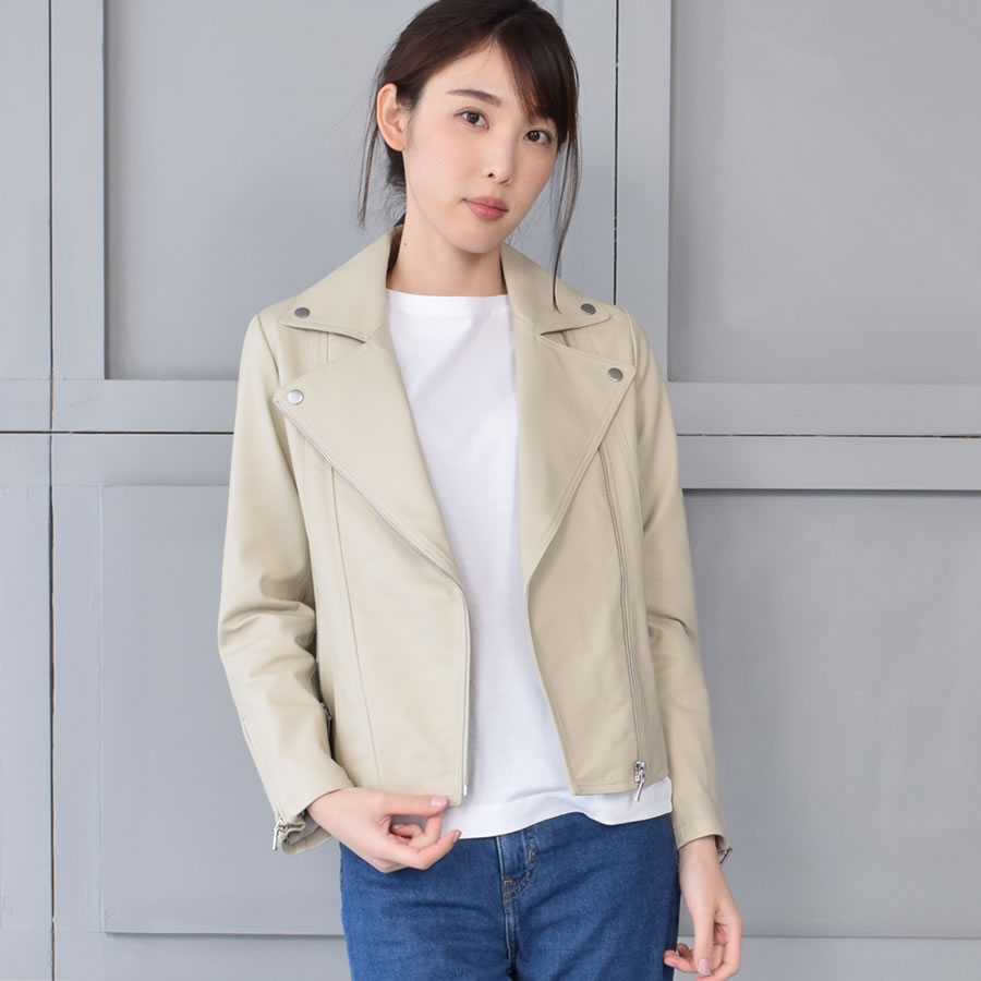 Merfirge 爆買 ラムレザーライダースジャケット ダブルレディス 結婚式