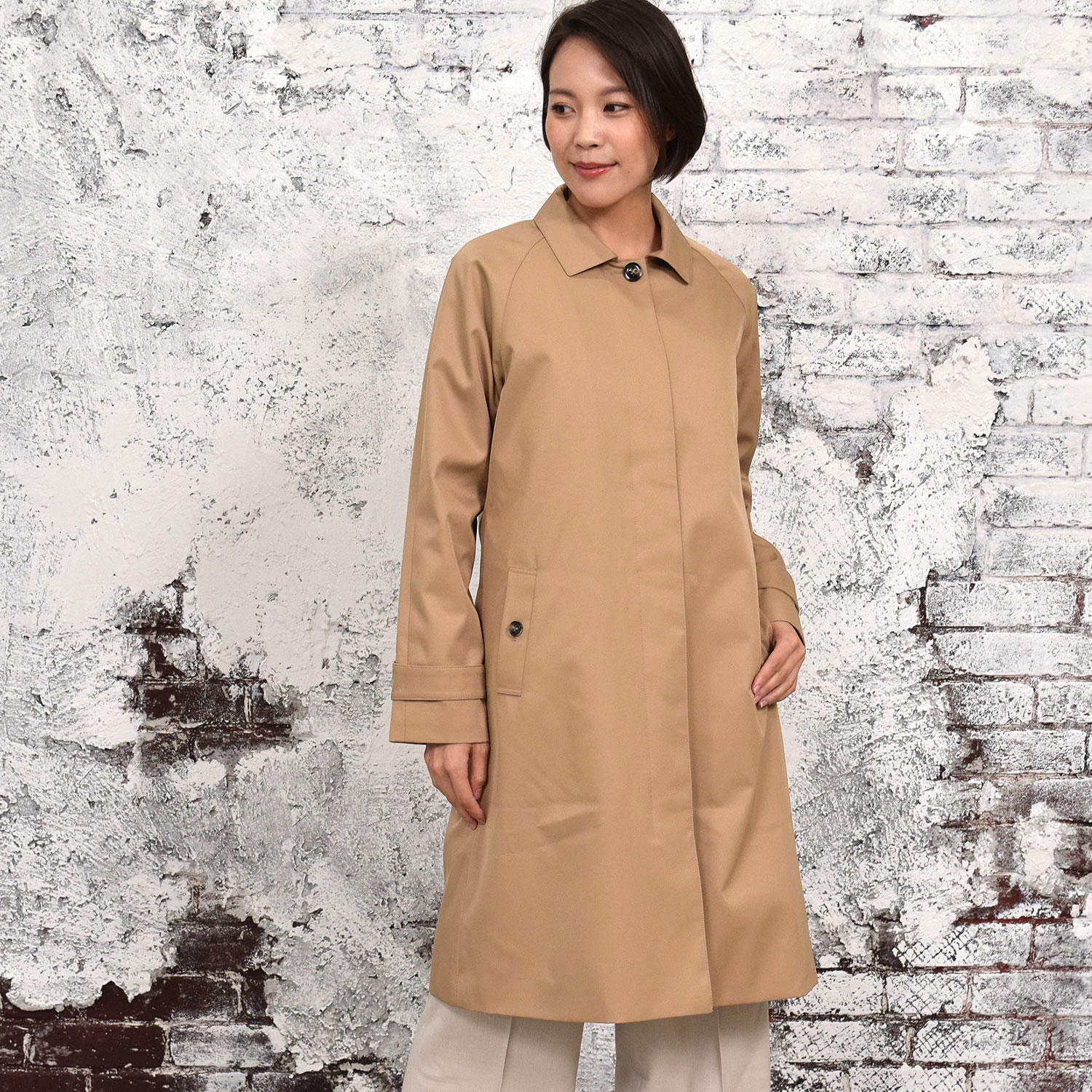 Merfirge 爆買 ステンカラーコート 蓄熱 ライナー付 クラシック