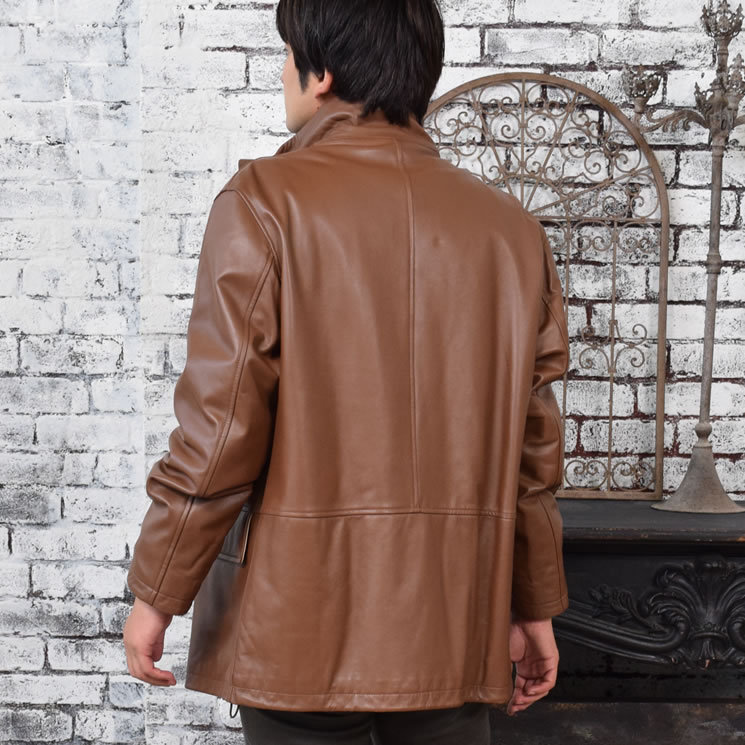 爆買 本革 ソフト ラム レザー ジャケット 本皮 ソフトラム メンズ