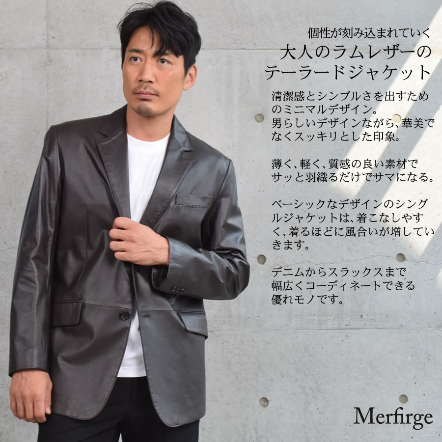 爆買 本革 ラム レザー メンズ ジャケット 本皮 シングル アウター 革