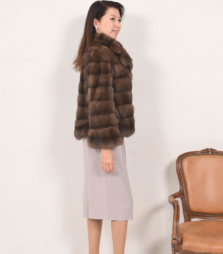 爆買 ファーコート セーブル ファー ジャケット ロシアンセーブル