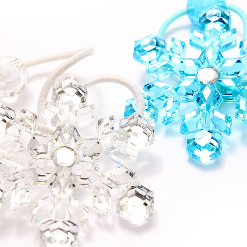 ヘアゴム キッズ 雪の結晶 スノークリスタル 子供 女の子 ヘア