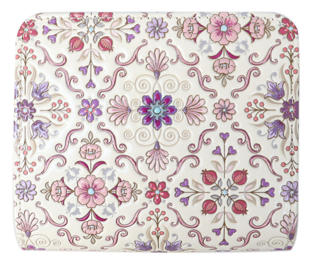 財布 二つ折り L字ファスナー オリエント 柄 江戸小紋 サイフ 2つ折り