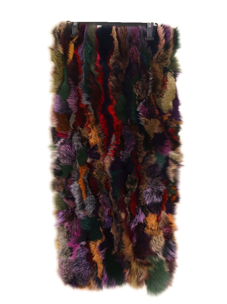 フォックス ファー大判 プレート マット シート ラグマット インテリア