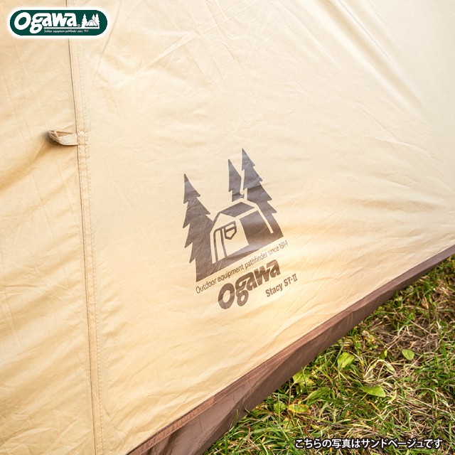 ogawa 地震対策 ステイシーST-2 ST2 カーキ ドーム型テント テント2人