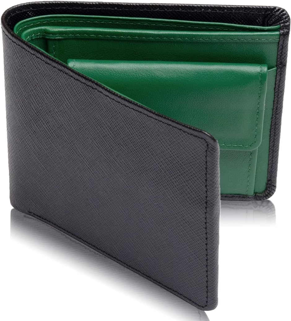 財布 メンズ 2つ折り 二つ折り イタリアンレザー クリスマス 本革 二