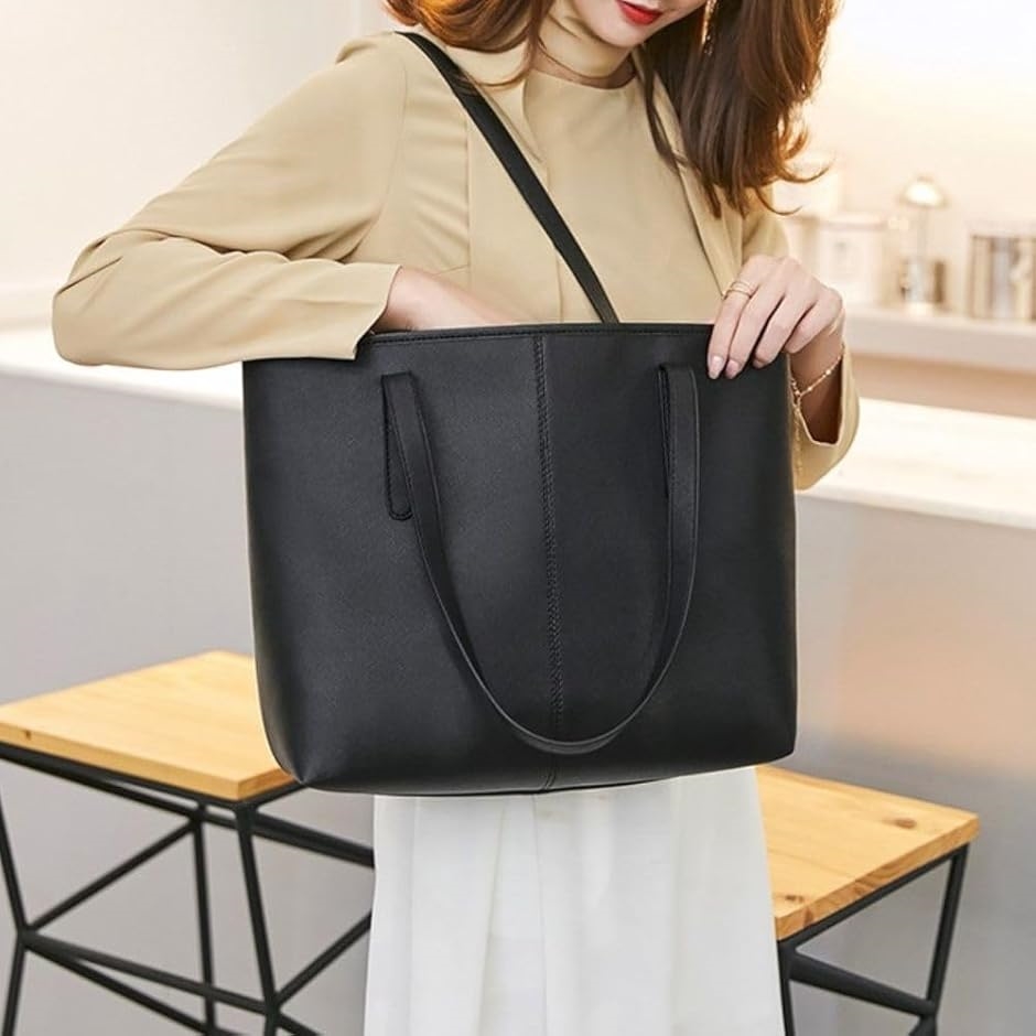 通勤バッグ a4 トートバッグ レディース 黒 大容量 ショルダーバッグ