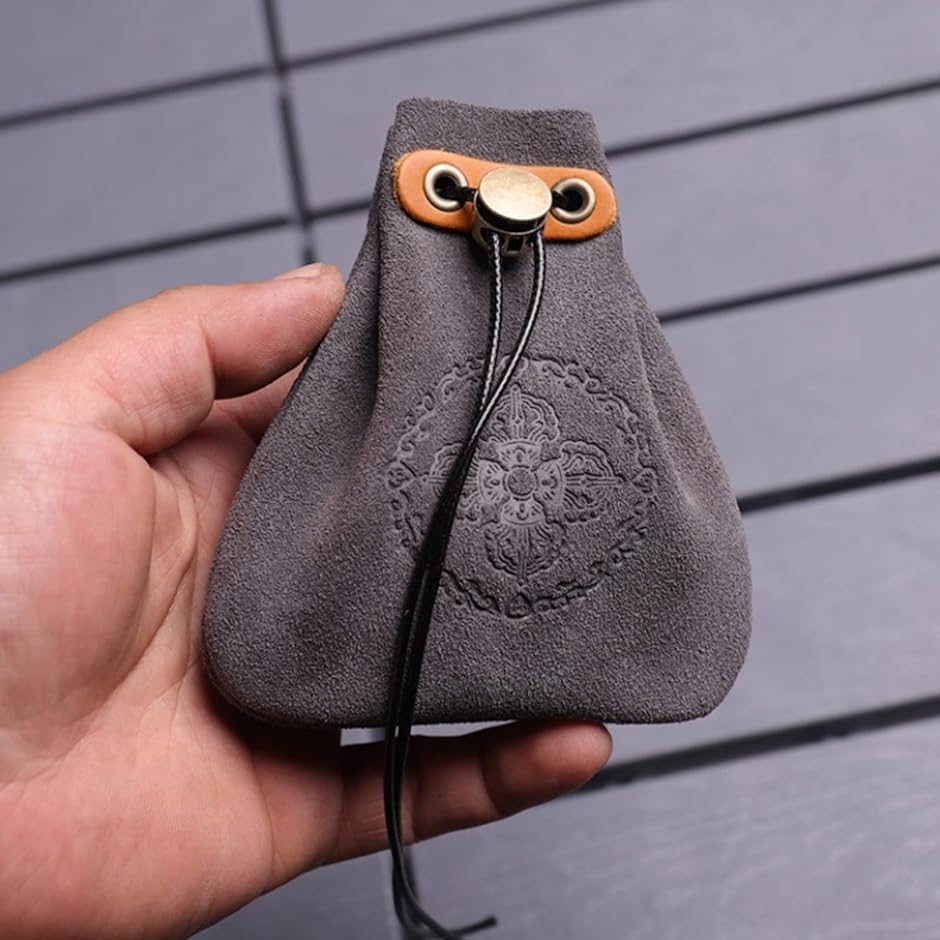 レザー ジュエリーポーチ 巾着袋 ミニポーチ 小物入れ アクセサリー