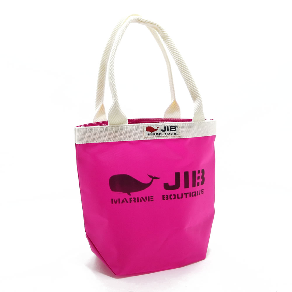 JIB バケツトートバッグ SSサイズ BKSS ピンク×アイボリー ファスナー