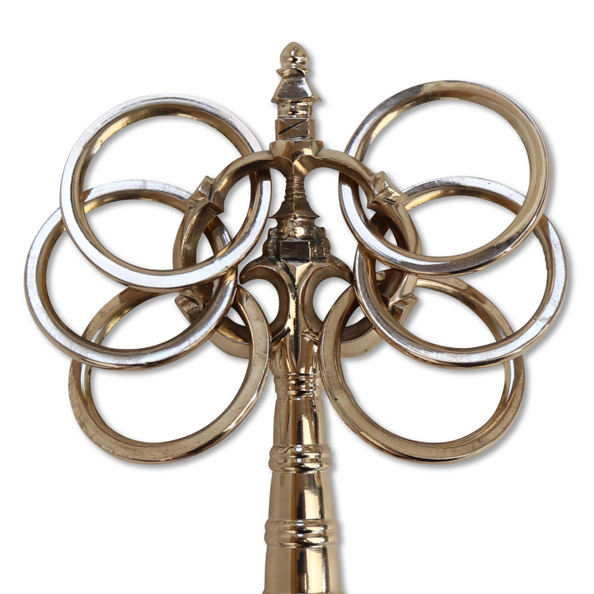 錫杖 手錫杖 本焼き 六環 33cm 中 【送料無料】 : 御朱印帳の高野山法