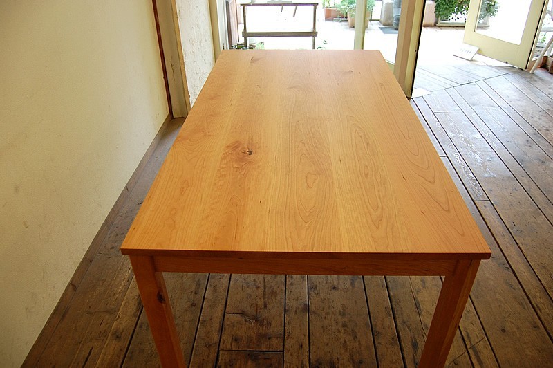 ブラックチェリーのダイニングテーブル リビングテーブル デスク 150cm