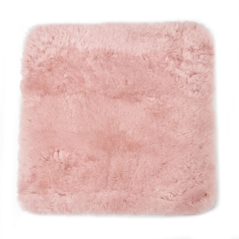 丸八真綿 ムートン シートクッション 角形 40×40cm 短毛 2枚セット