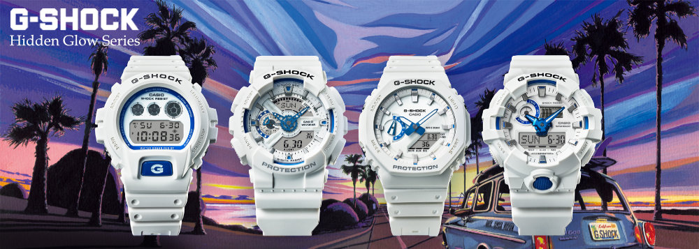G-SHOCK Gショック GA-2100HDS-7AJF ホワイト＆ブルー 蓄光文字板