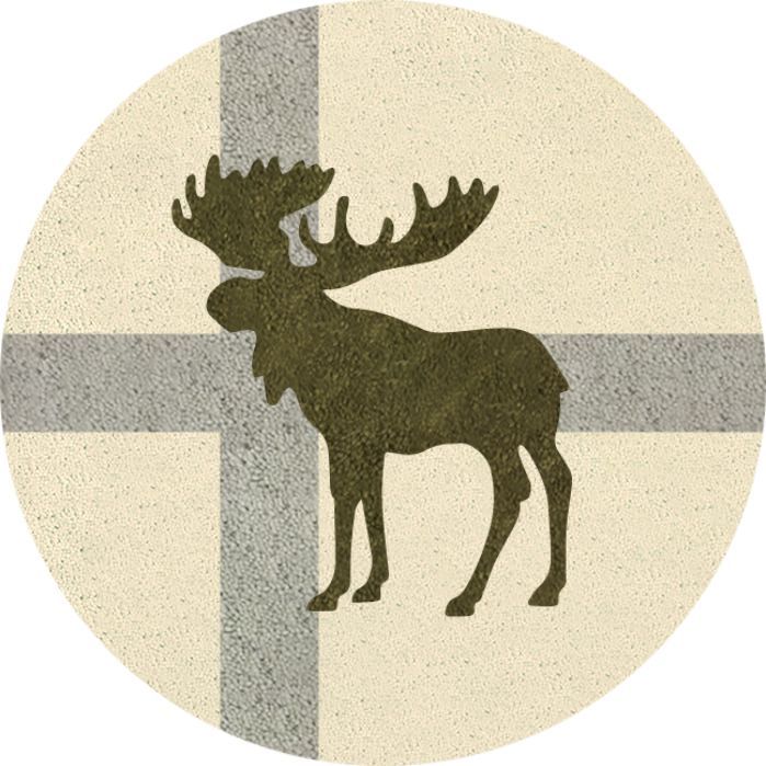 友安製作所 ラグ ラグマット 鹿 シカ おしゃれ 厚手 日本製 高密 弾力