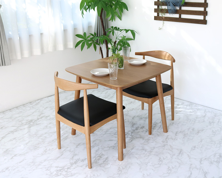 ダイニングテーブル 2人 幅80cm 北欧風 おしゃれ アンティーク風