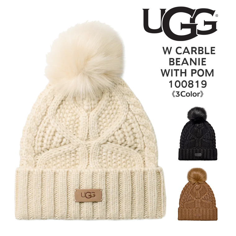 UGG（アグ） ニット帽 100819 レディース Cable Beanie With Pom