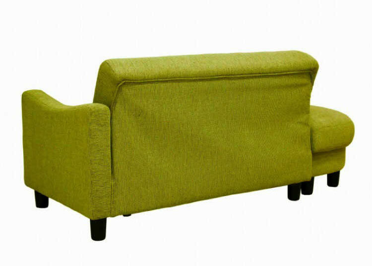 ソファー スツールセット 収納付 ソファベッド グリーン 緑色 布製 2人