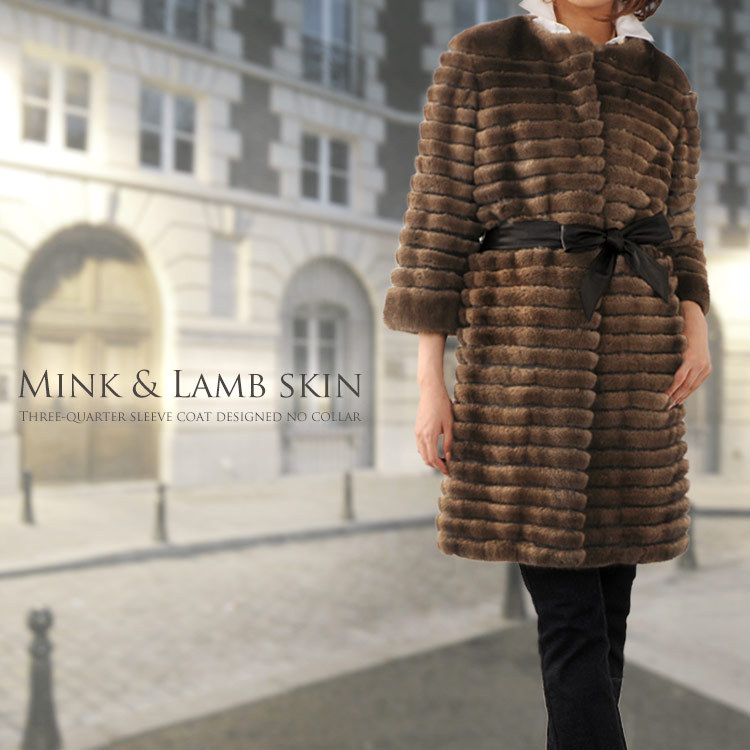 sankyo shokai（三京商会） ＜爆買＞毛皮 ファー ミンク ノーカラー