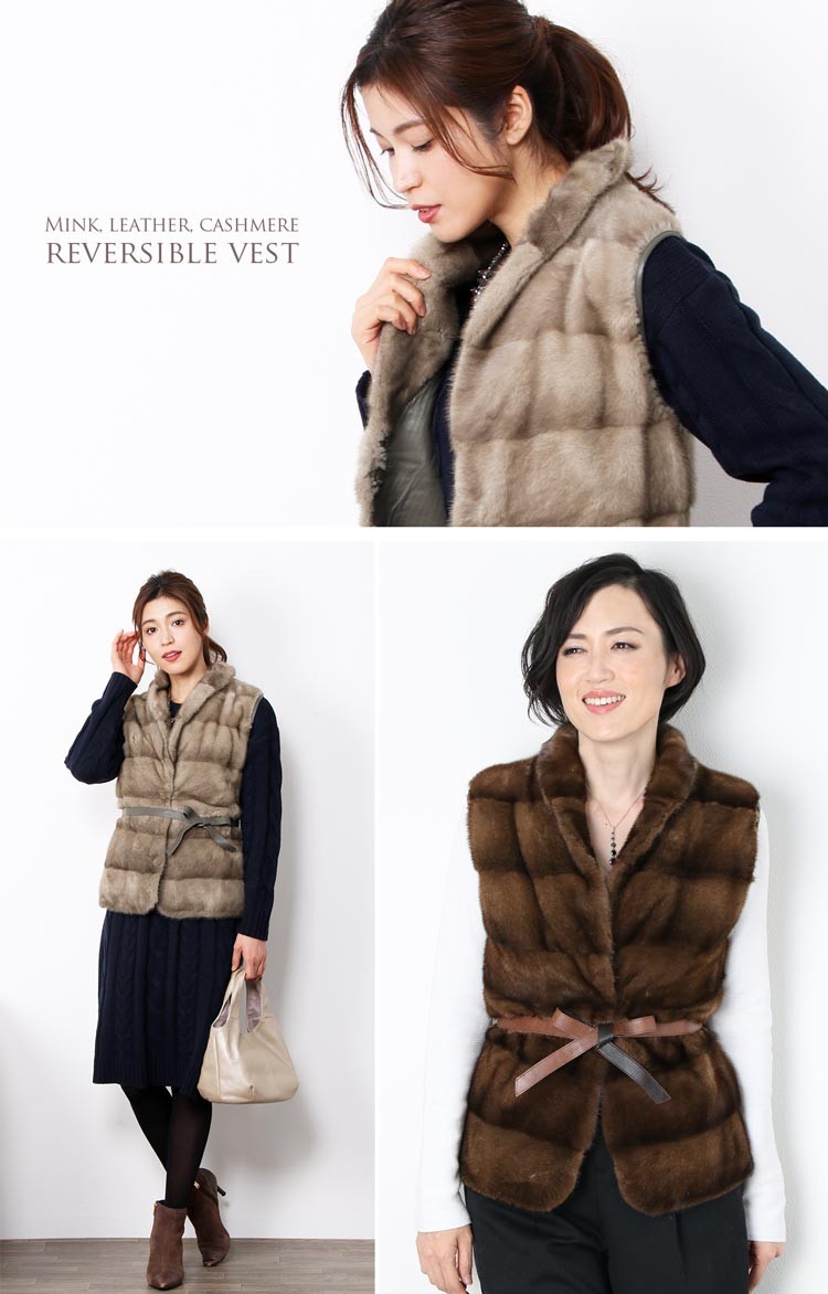 sankyo shokai（三京商会） ＜爆買＞ミンク ラム革 カシミヤ ニット