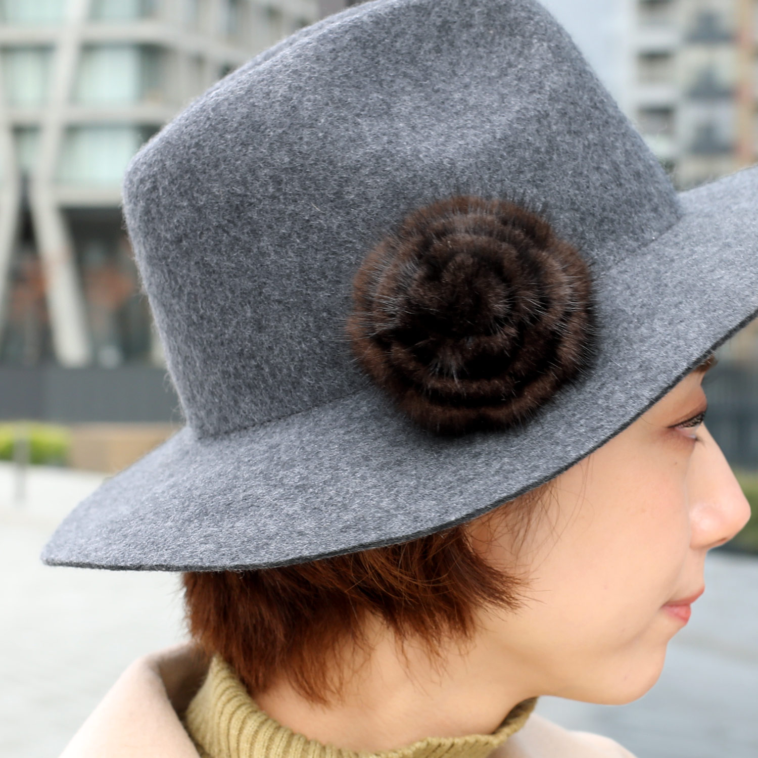 sankyo shokai（三京商会） ＜爆買＞ファー コサージュ ブローチ