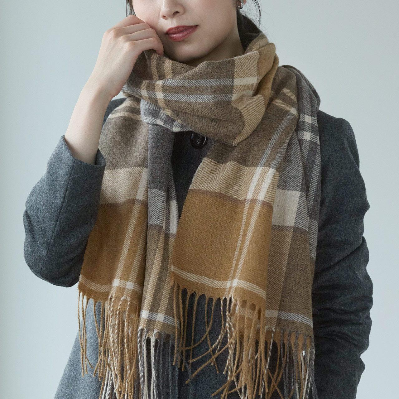 sankyo shokai（三京商会） ＜爆買＞ブラックミンク 編み込み ストール