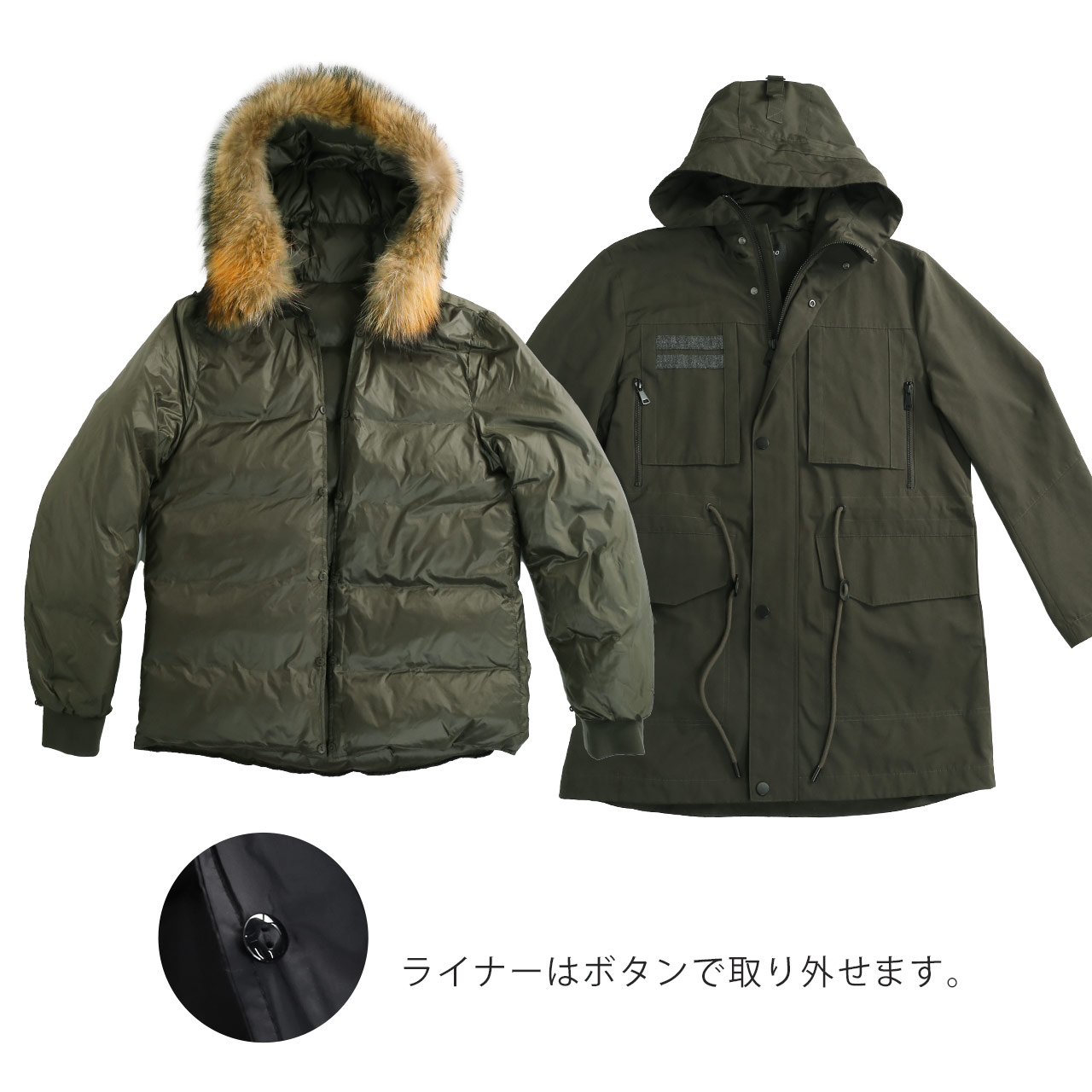 Filomo（フィローモ） モッズコート メンズ ダウンライナー 冬 黒