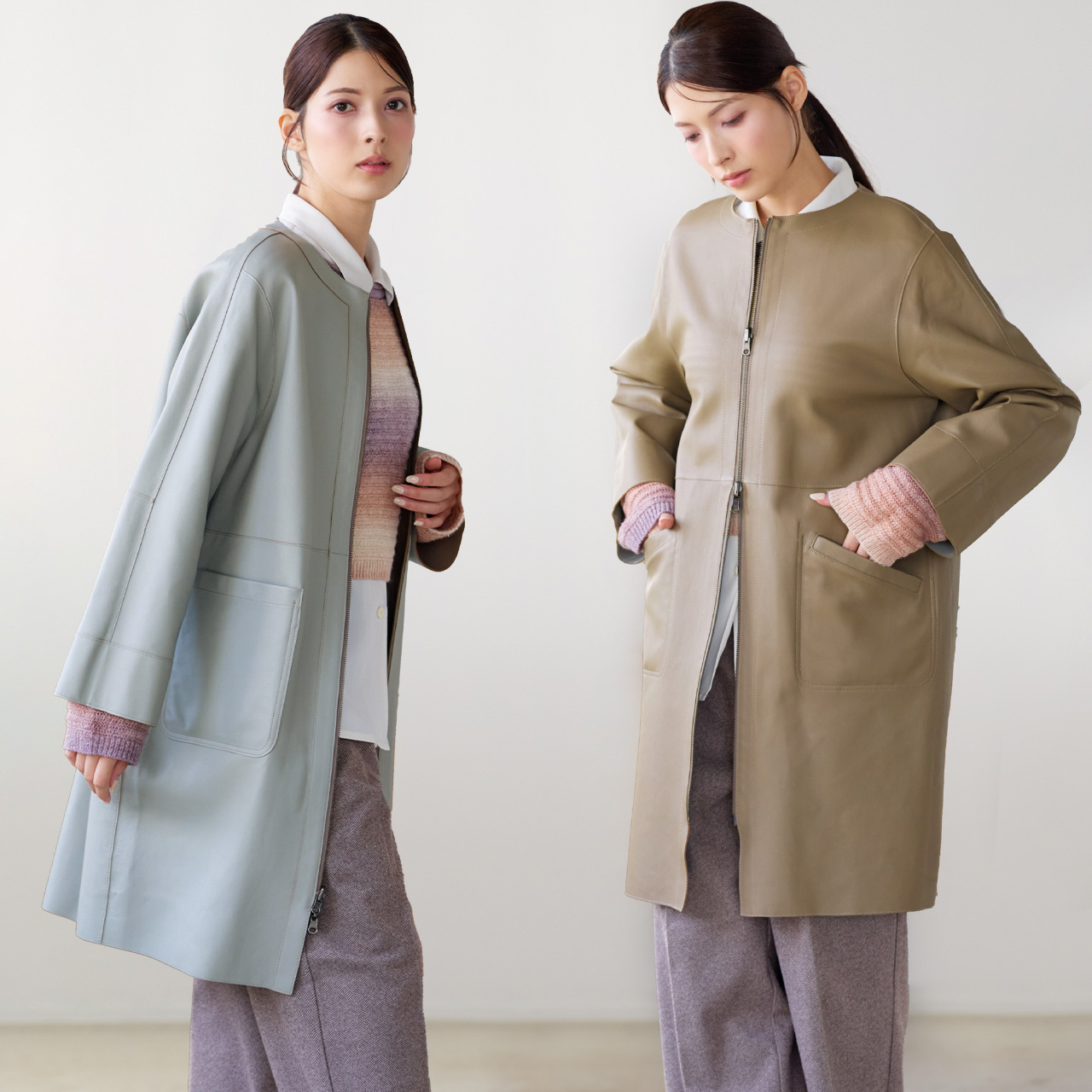 sankyo shokai（三京商会） ＜爆買＞コート レディース ノーカラー